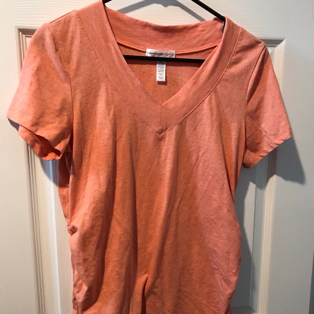 Coral Ambiance Maternity Shirt